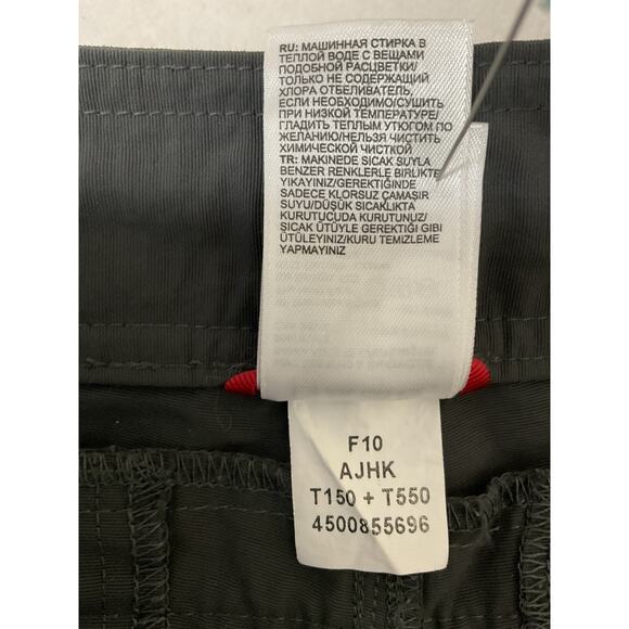 North Face W Medium 10 Black Nylon Hiking Pants T150 Drawstring Plain Front - Picture 8 of 12